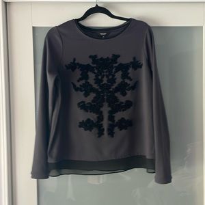 black/dark grey top with embellishment